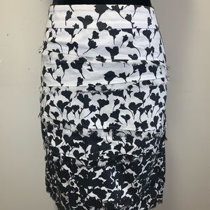 White House Black Market Floral Skirt
